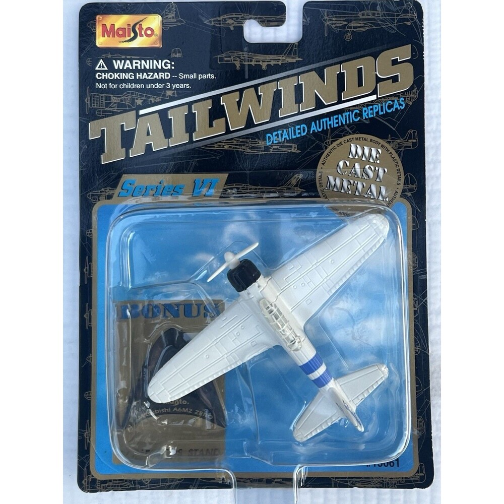 2001 Maisto Tailwinds Mitsubishi A6M2 Zero WWII Japanese Navy Diecast Sealed